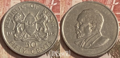 Кения 50 центов 1968 года, KM# 4, 092s-022