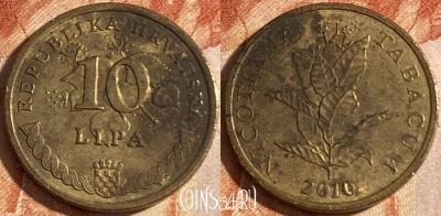 Хорватия 10 лип 2010 года, редкая, KM# 16, 167r-138