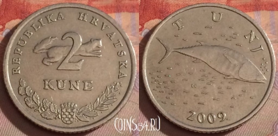 Хорватия 2 куны 2009 года, KM# 10, 330-075