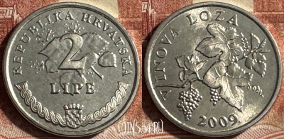 Хорватия 2 липы 2009 года, KM# 4, UNC, s510s-117