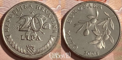 Хорватия 20 лип 2004 года, редкая, KM# 17, 178r-125 ♛