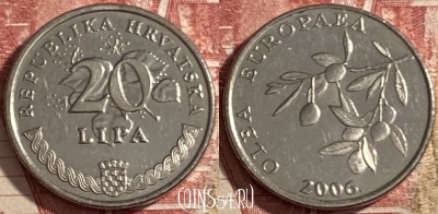 Хорватия 20 лип 2006 года, редкая, KM# 17, 474r-017