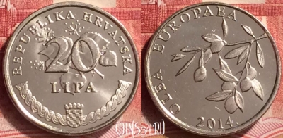 Хорватия 20 лип 2014 года, редкая, KM# 17, 168m-109