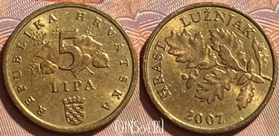 Хорватия 5 лип 2007 года, KM# 5, 089r-017