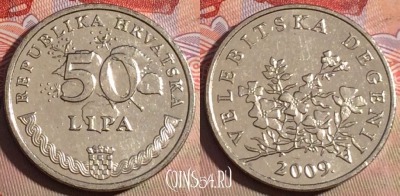 Хорватия 50 лип 2009 года, KM# 8, 218a-122