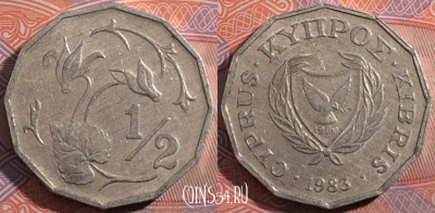 Кипр 1/2 цента 1983 года, KM# 52, 183-108