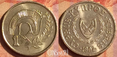 Кипр 1 цент 1992 года, KM# 53.3, 104o-077