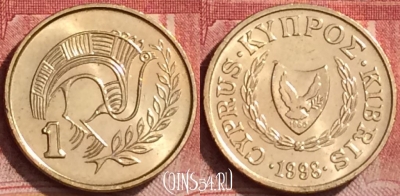 Кипр 1 цент 1998 года, KM# 53.3, 151l-023