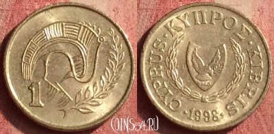 Кипр 1 цент 1998 года, KM# 53.3, 406n-131