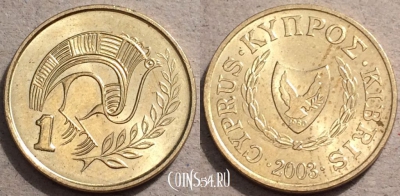 Кипр 1 цент 2003 года, см. состояние, 87-063a