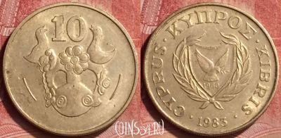 Кипр 10 центов 1983 года, KM# 56.1, 050l-049