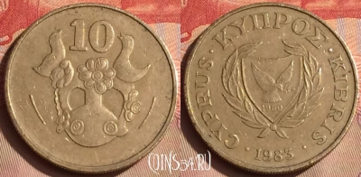 Кипр 10 центов 1983 года, KM# 56.1, 447-079