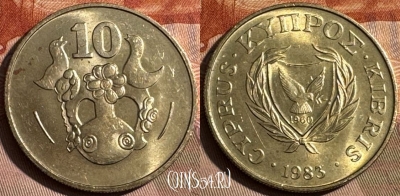 Кипр 10 центов 1983 года, KM# 56.1, s482s-023