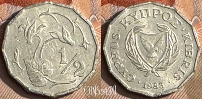 Кипр 1/2 цента 1983 года, KM# 52, 204t-115