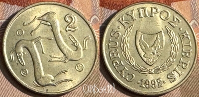 Кипр 2 цента 1992 года, KM# 54.3, 225t-013 ♛