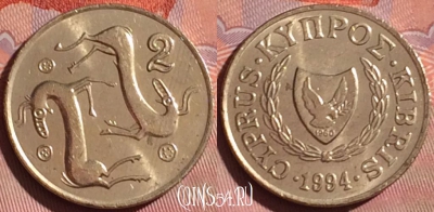Кипр 2 цента 1994 года, KM# 54.3, 057i-155