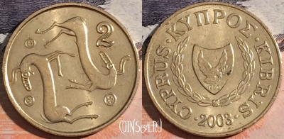 Кипр 2 цента 2003 года, KM# 54.3, a143-010