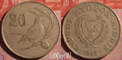 Кипр 20 центов 1983 года, KM# 57.1, 057i-178