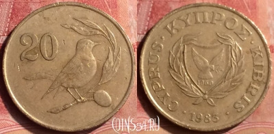 Кипр 20 центов 1983 года, KM# 57.1, 078m-143