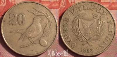 Кипр 20 центов 1983 года, KM# 57.1, 206k-025
