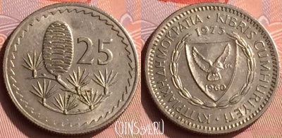 Кипр 25 милс 1973 года, KM# 40, 208n-009