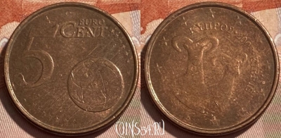 Кипр 5 евроцентов 2008 года, KM# 80, 496р-025