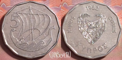 Кипр 5 милс 1982 года, KM# 50.2, 137j-096
