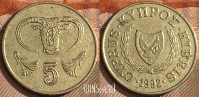 Кипр 5 центов 1992 года, KM# 55.3, 056s-003