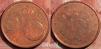Кипр 5 центов 2009 года, KM# 80, 206-135