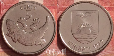 Кирибати 5 центов 1979 года, KM# 3a, UNC, 269j-129