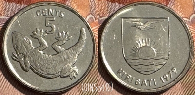 Кирибати 5 центов 1979 года, KM# 3a, UNC, 504s-024