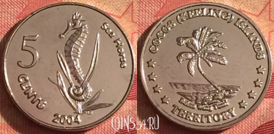 Кокосовые острова (Килинг) 5 центов 2004 года, 245i-015