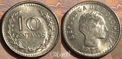Колумбия 10 сентаво 1978 года, KM# 253, 509s-067