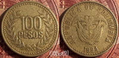 Колумбия 100 песо 1994 года, KM# 285, 360s-035