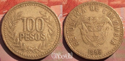 Колумбия 100 песо 1995 года, KM# 285, 267a-003