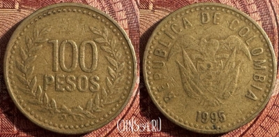 Колумбия 100 песо 1995 года, KM# 285, 358s-028