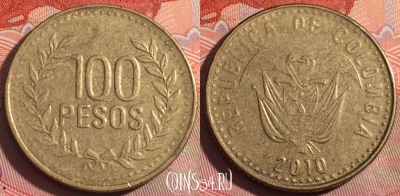 Колумбия 100 песо 2010 года, KM# 285, 253a-096