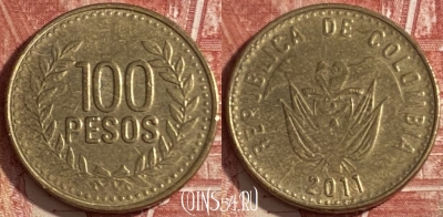 Колумбия 100 песо 2011 года, KM# 285, 473r-107
