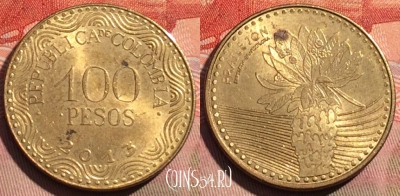 Колумбия 100 песо 2013 года, KM# 296, 270a-103