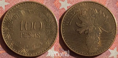 Колумбия 100 песо 2014 года, KM# 296, 356-083
