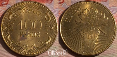 Колумбия 100 песо 2015 года, KM# 296, 151b-140