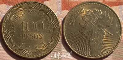 Колумбия 100 песо 2015 года, KM# 296, 496р-083