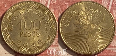 Колумбия 100 песо 2016 года, KM# 296, 482р-104 ♛