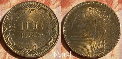 Колумбия 100 песо 2018 года, KM# 296, 304r-024