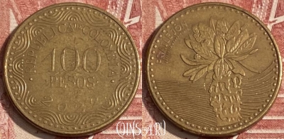 Колумбия 100 песо 2022 года, KM# 296, 275r-066