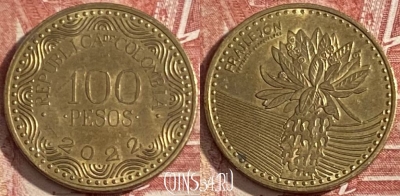 Колумбия 100 песо 2022 года, KM# 296, 353r-106