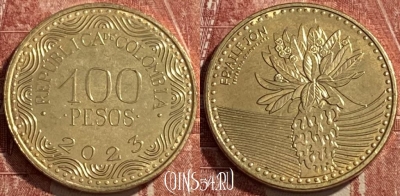 Колумбия 100 песо 2023 года, KM# 296, 450q-133 ♛