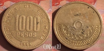 Колумбия 1000 песо 1998 года, KM# 288, 108f-073