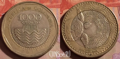 Колумбия 1000 песо 2012 года, KM# 299, 293f-097