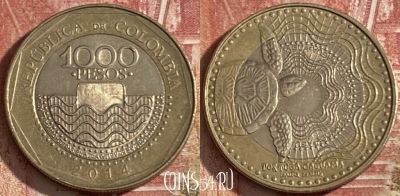 Колумбия 1000 песо 2014 года, KM# 299, 361r-134